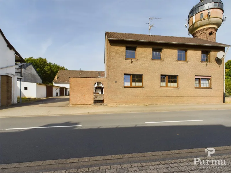 Frontansicht - Haus kaufen in Nörvenich - Großzügiger Hof mit Einfamilienhaus und vier Nebengebäuden in Nörvenich