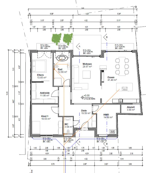 Grundriss Planung Neubau