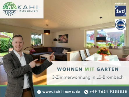 Titelbild Onlineanzeige - Wohnung mieten in Lörrach - Helle 3-Zimmer-Wohnung mit Terrasse und Gartenanteil in Lörrach-Brombach