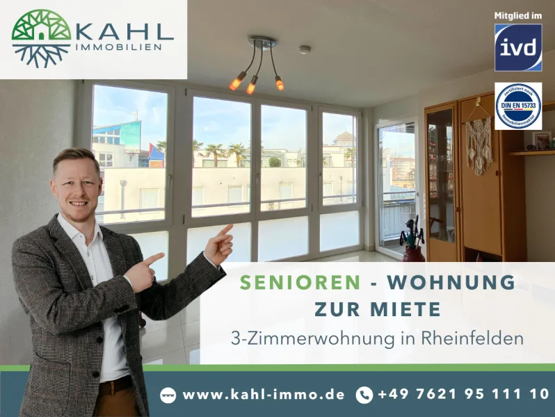 Titelbild Onlineanzeige - Wohnung mieten in Rheinfelden (Baden) - 3-Zi.-Seniorenwohnung in attraktiver Lage von Rheinfelden