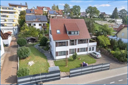 Luftbild  - Haus kaufen in Konstanz / Fürstenberg - Modernes Zweifamilienhaus plus Gewerbeeinheit insgesamt ca. 243m² und großzügigen Freiflächen.