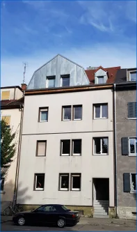 Hausansicht1 - Haus kaufen in Konstanz - 5 Familienhaus in Konstanz/Petershausen mit separatem Hinterhaus, voll vermietet, ideal für Anleger!