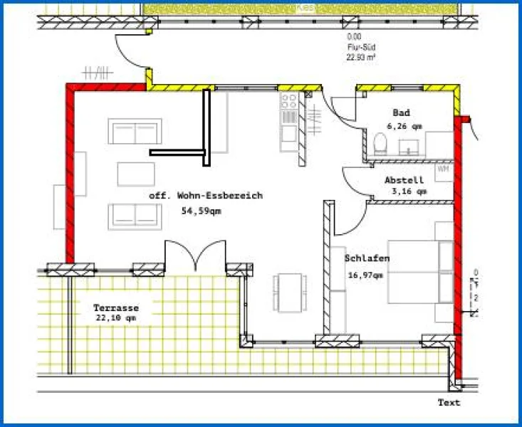 Grundrissplan Whg. Nr. 7