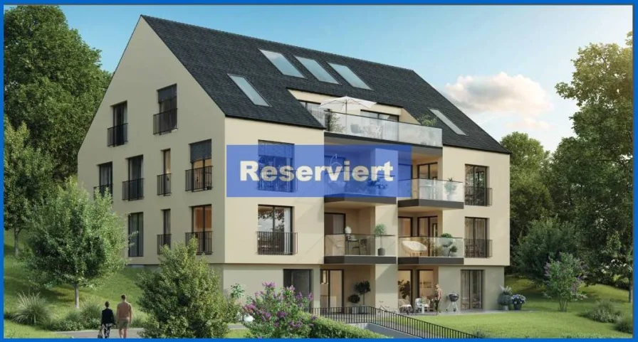 Hausansicht - Wohnung kaufen in Überlingen - Ihre Traumwohnung in Überlingen am Bodensee, idyllische und grüne Parkanlage als ihre Garten-Oase!