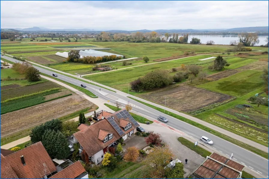 Blick von oben Richtung Bodensee