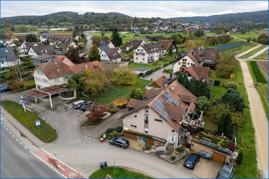 Lage des Hauses von oben Richtung Mitte