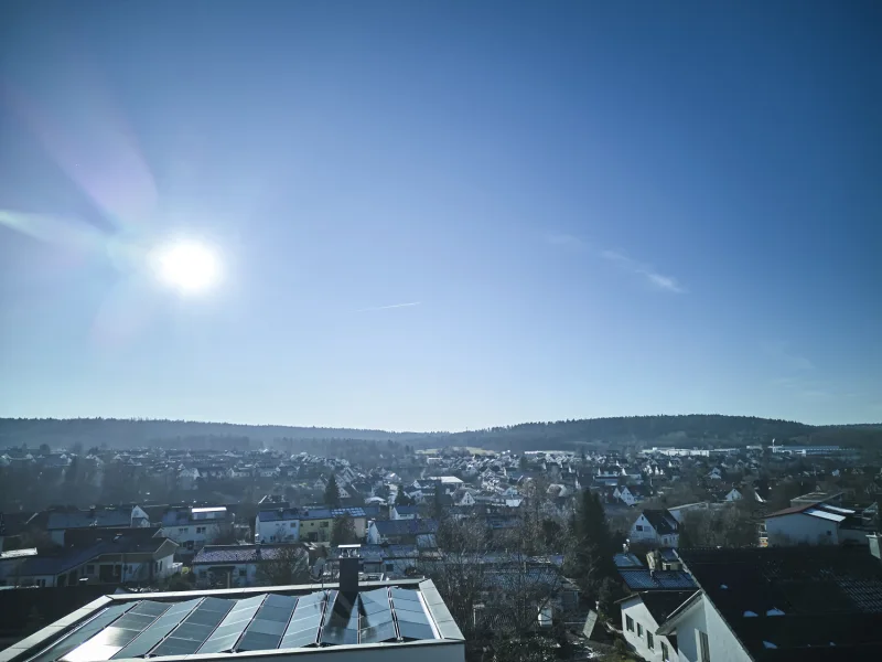  Blick vom Dachgeschoss des Bestandsgebäudes