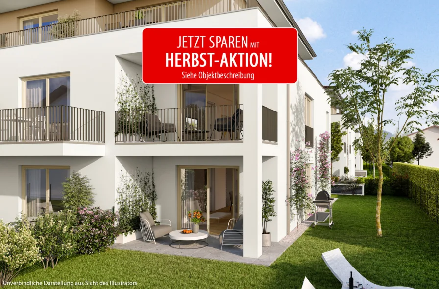  - Wohnung kaufen in Wolfratshausen / Weidach - In Bau: Helle 2-Zimmer-Wohnung mit Terrasse und Garten in Wolfratshausen