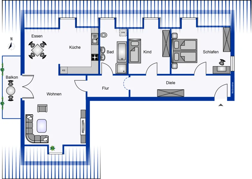 Wohnungsgrundriss