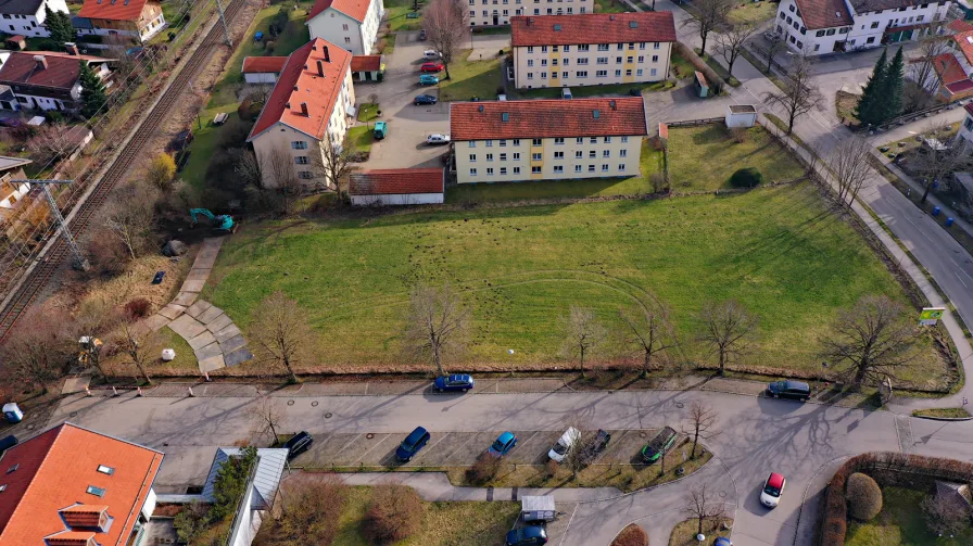 Ansicht Baugrundstück - Richtung Süden