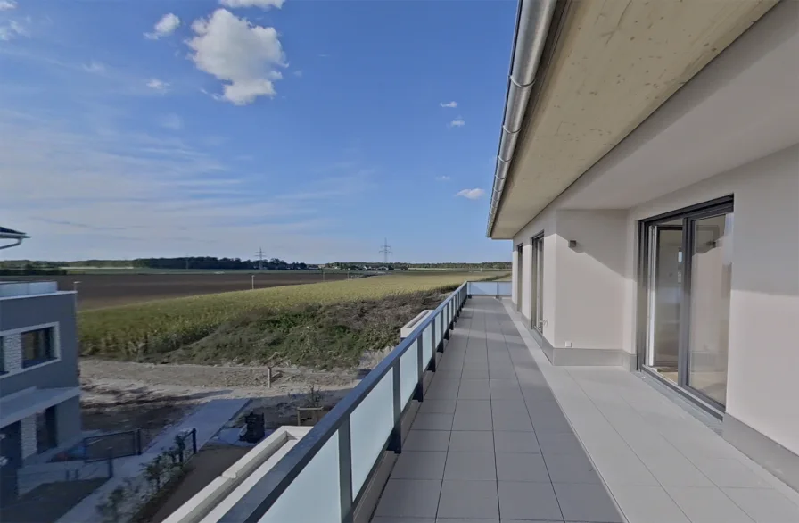 Ausblick Dachterrasse - Wohnung mieten in Putzbrunn - Schöne Penthouse-Wohnung mit sonniger Dachterrasse