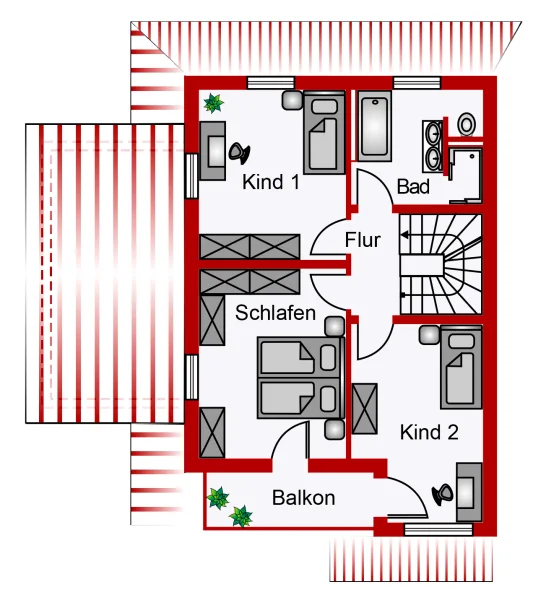 Obergeschoss DHH West