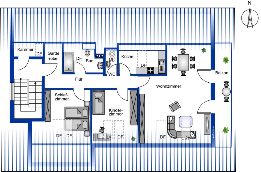 3-Zimmer Dachgeschosswohnung