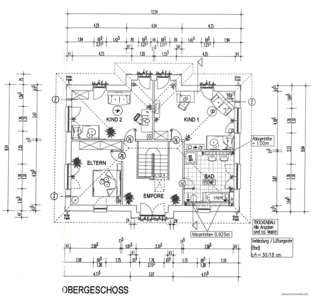 Grundriss Obergeschoss