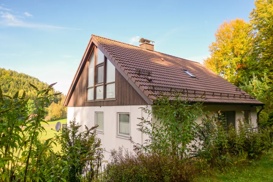 Ansicht - Haus kaufen in Gößweinstein - Die Natur direkt vor Deiner Tür - Großes Wohnhaus mit kleinem Waldstück in Gößweinstein/OT