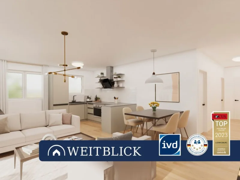 Titelbild - Wohnung kaufen in Leonberg - WEITBLICK: Go Green!
