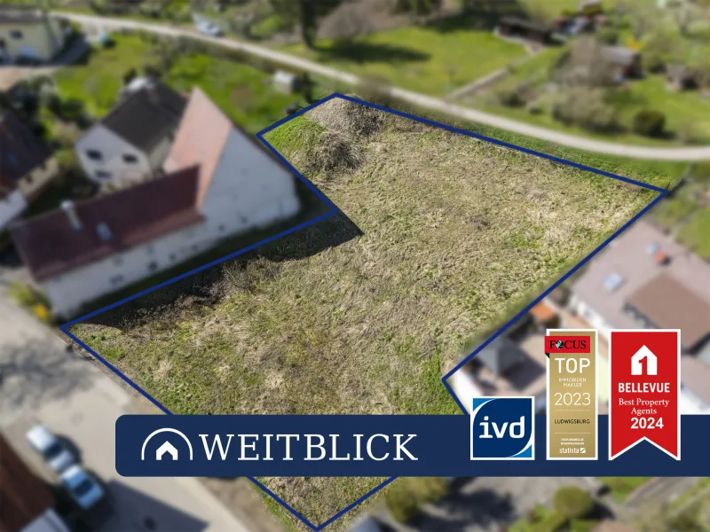 Titelbild - Grundstück kaufen in Korntal-Münchingen - WEITBLICK: Attraktives Baugrundstück: Platz für drei Mehrfamilienhäuser mit insgesamt 13 Einheiten!