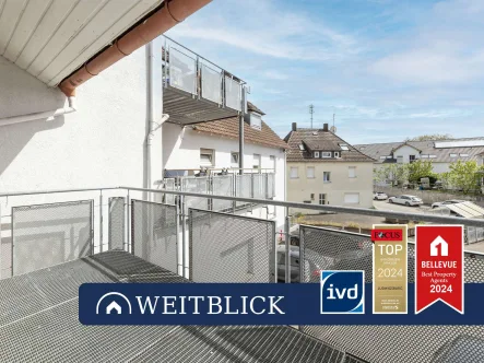 Balkon - Wohnung kaufen in Kirchheim am Neckar - WEITBLICK: Freie Eigentumswohnung nahe dem Bahnhof!