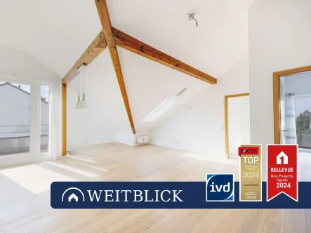 Wohn- und Essbereich - Wohnung kaufen in Marbach am Neckar - WEITBLICK: Architektur zum Verlieben!