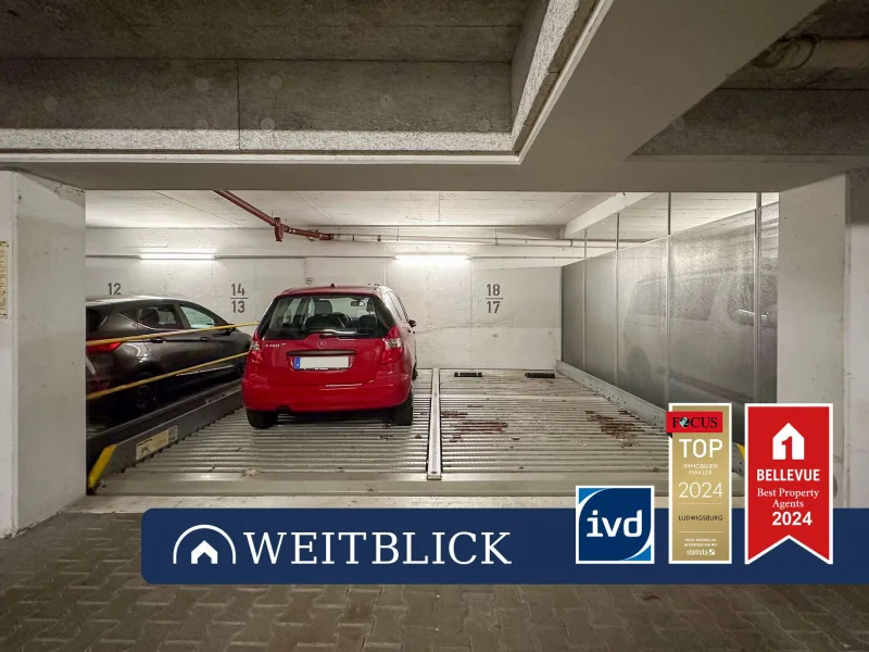 Titelbild - Garage/Stellplatz kaufen in Ludwigsburg - WEITBLICK: Garagenplatz in Ludwigsburg-Mitte!