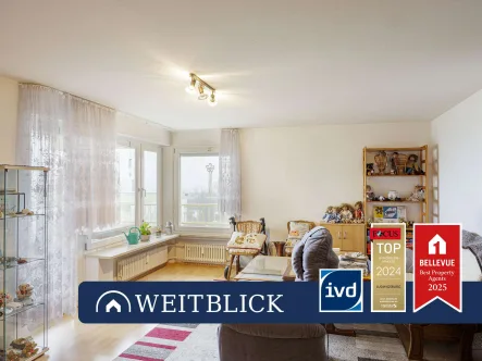 Wohnzimmer - Wohnung kaufen in Möglingen - WEITBLICK: Perfekt für Ihr Zuhause!