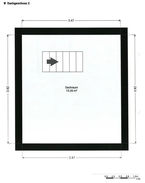 Grundriss Dachboden Exposé