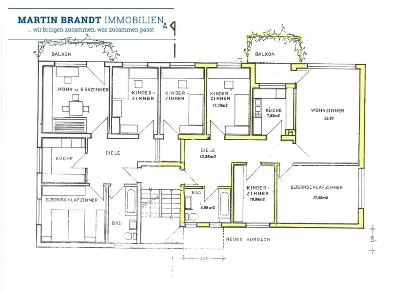 Grundriss der Wohnung