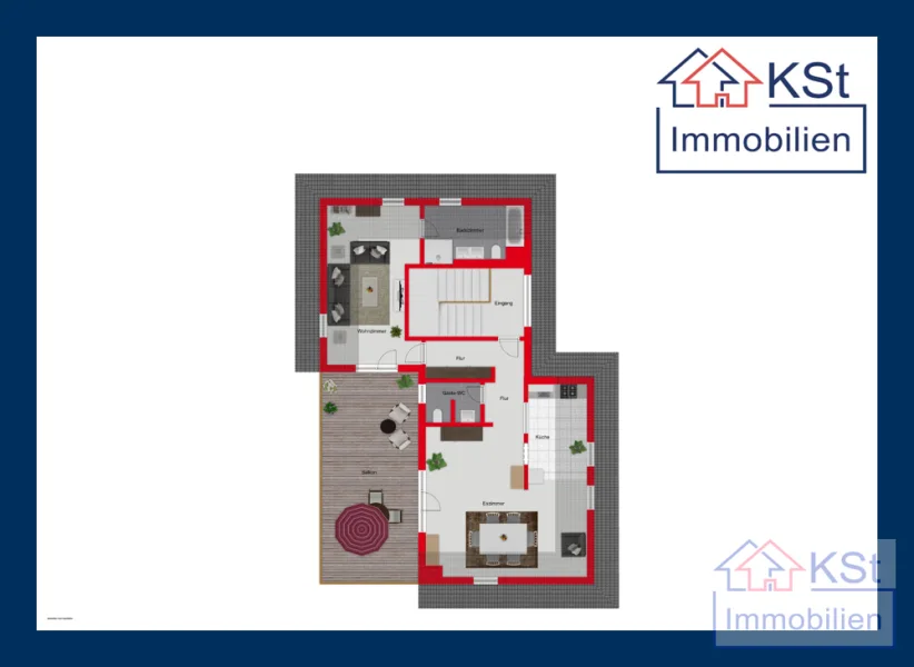 Grundriss Penthouse Wohnung Markkleeberg