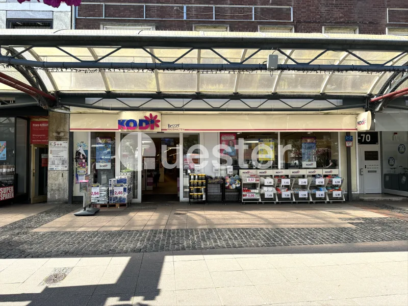Ladenlokal mit Überdachung - Laden/Einzelhandel mieten in Duisburg - Einzelhandelsfläche in 1A City-Lage