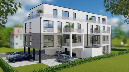 Hausansicht - Wohnung kaufen in Hameln - Ihr neues IMMOBILIEN QUARTIER: Barrierefreie & energieeffiziente KfW-40-Wohnung mit Förderung!