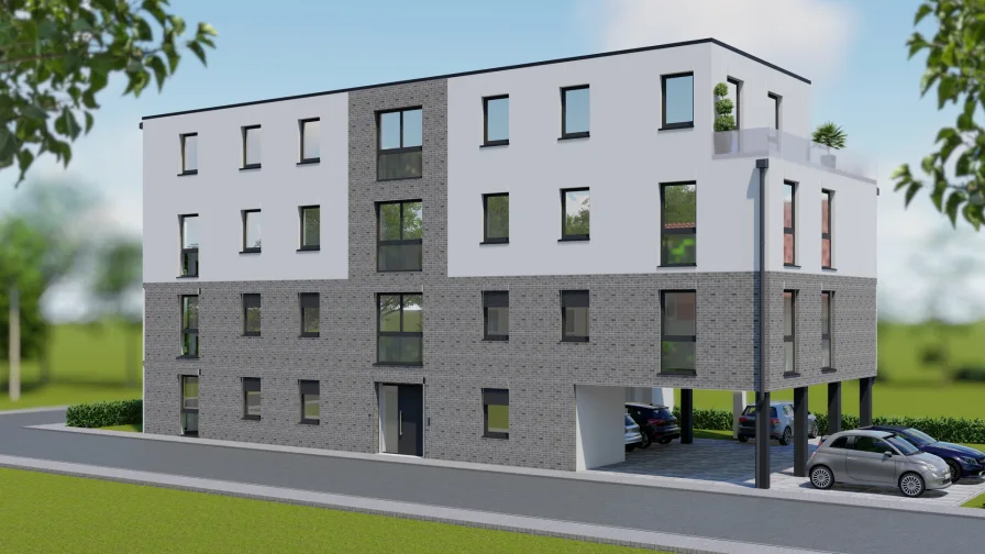 Hausansicht - Wohnung kaufen in Hameln - Ihr neues IMMOBILIEN QUARTIER: Barrierefreie & energieeffiziente KfW-40-Wohnung mit Förderung!