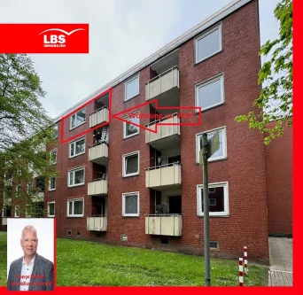 Vorderansicht - Wohnung kaufen in Lingen - Renditestarke Kapitalanlage in Lingen - gutvermietetes Betongold!