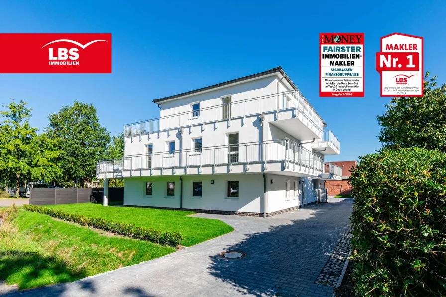 Ansicht 2 - Wohnung kaufen in Oldenburg - Neubau OG-Wohnung mit 88,19m² Wohnfläche, barrierefrei und vermietet!