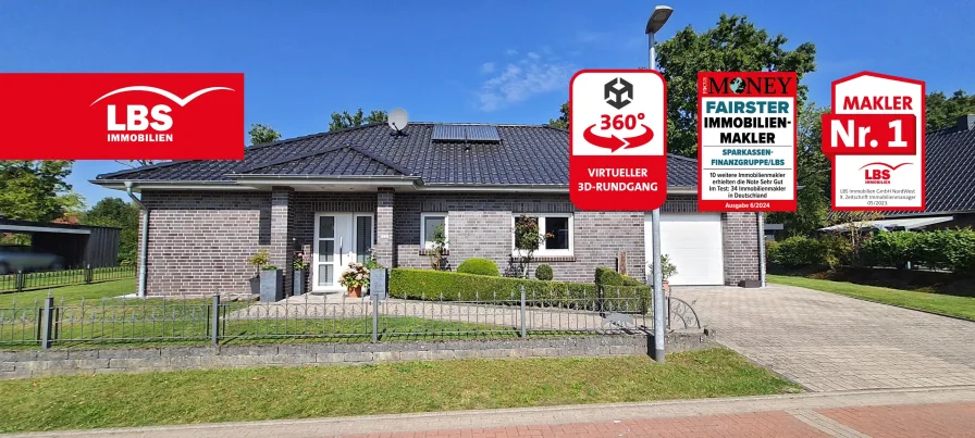 Straßenansicht - Haus kaufen in Aurich - Wunderschöner Bungalow mit viel Platz in  Aurich- Egels