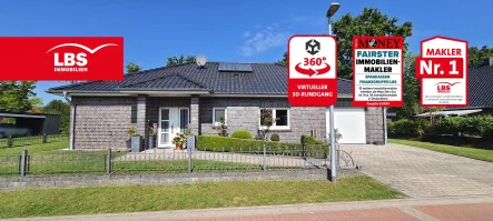 Straßenansicht - Haus kaufen in Aurich - Wunderschöner Bungalow mit viel Platz in  Aurich- Egels