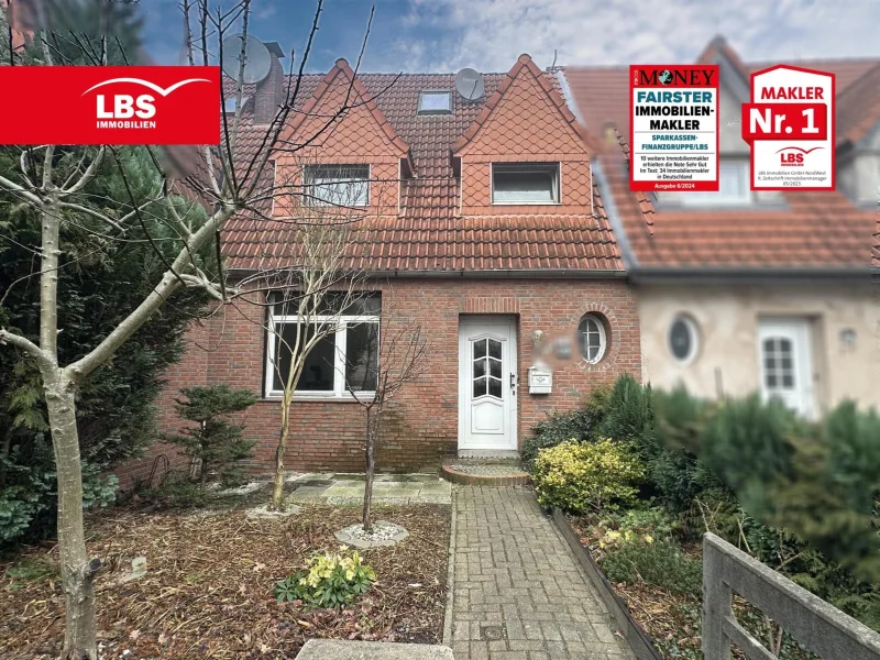 Außenansicht - Haus kaufen in Delmenhorst - Charmantes Reihenmittelhaus mit Potenzial