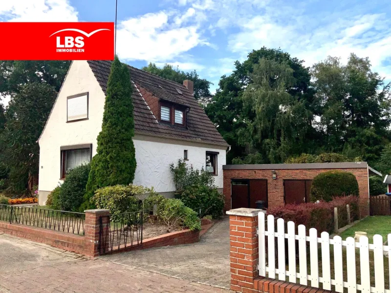  - Haus kaufen in Ritterhude - Ritterhude! Entzückendes Einfamilienhaus mit großer Werkstatt/Garage!