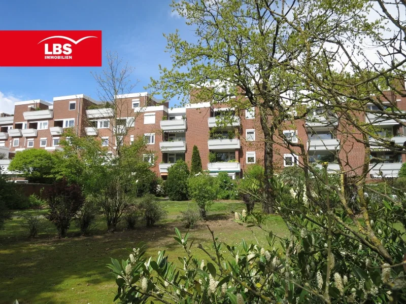 Hausrückseite - Wohnung kaufen in Wolfsburg - Eigentumswohnung mit Dachterrasse und wunderschönen Fernblick 