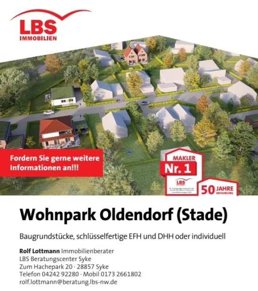 Deckblatt - Haus kaufen in Oldendorf - Neubau Einfamilien- oder Doppelhäuser in Oldendorf (Stade)