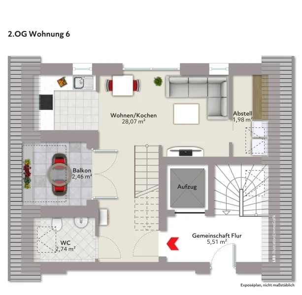 2.OG Wohnung 6