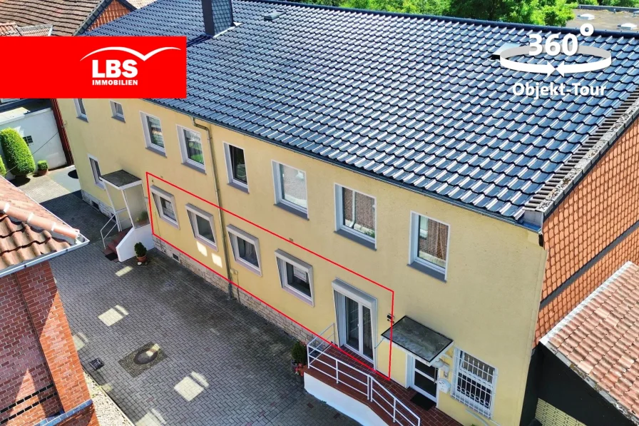 Nord-/Ostansicht - Wohnung kaufen in Bad Gandersheim - Eigentumswohnung im Hochparterre! Zentral gelegen in Bad Gandersheim!