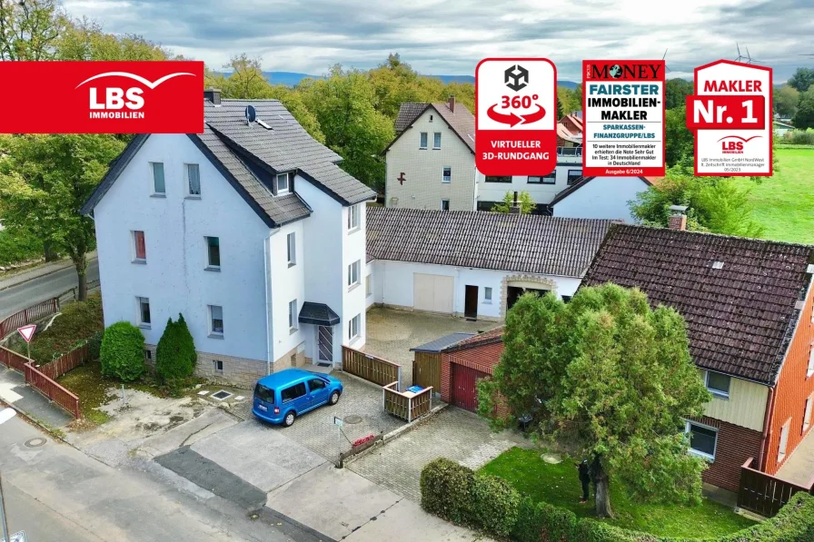 Nord-/Westansicht - Haus kaufen in Seesen - Rentable Kapitalanlage mit Potential in beliebten Ortsteil von Seesen!