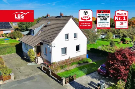 Süd-/Westansicht - Haus kaufen in Langelsheim - Direkt in Langelsheim! Familenfreundliches Einfamilienhaus inkl. Bauplatz!