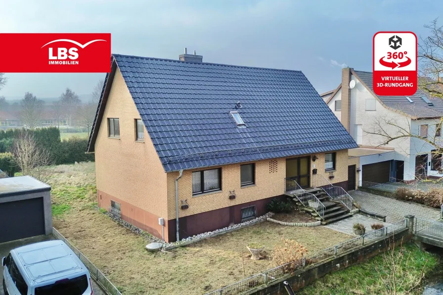 Süd-/Ostansicht - Haus kaufen in Seesen - Charmantes Einfamilienhaus mit viel Platz in beliebtem Ortsteil von Seesen!