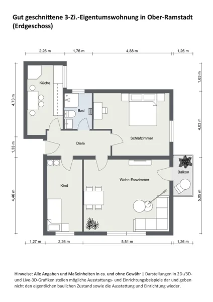 Grundriss 2D - ETW OR