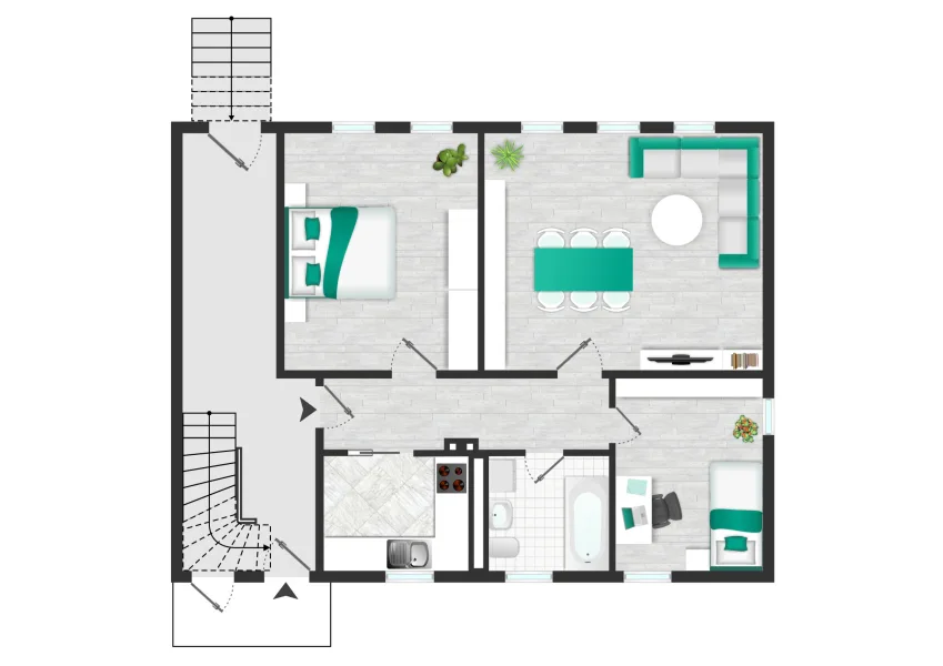 Grundriss EG-Wohnung