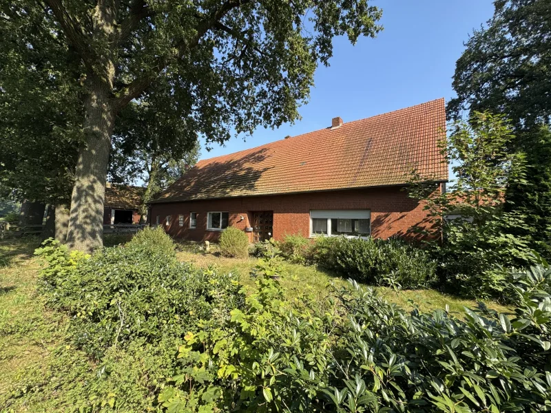 Hauptansicht - Haus kaufen in Hopsten - Ländlich gelegenes Bauernhaus mit vielseitigem Entwicklungspotenzial