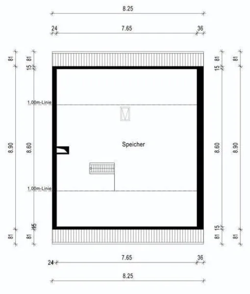 Grundriß Dachgeschoß/Speicher