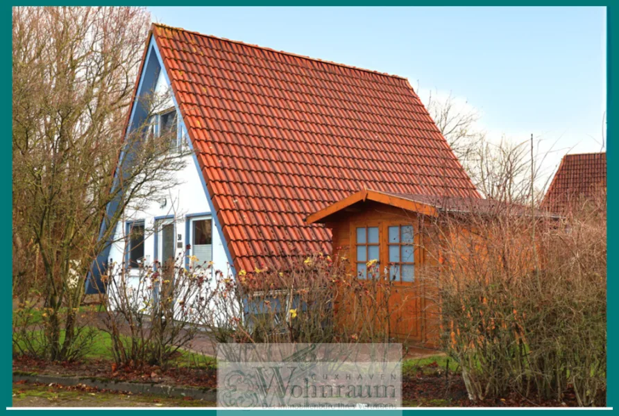 Hausansicht - Haus kaufen in Dorum - Gemütliches Ferienhaus im Ferienpark Dorum Neufeld