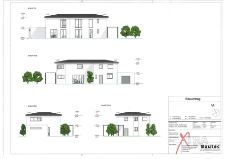 Ansichten Neu - Grundstück kaufen in Baden-Baden - Grundstück mit projektiertem Doppelhaus in Steinbach